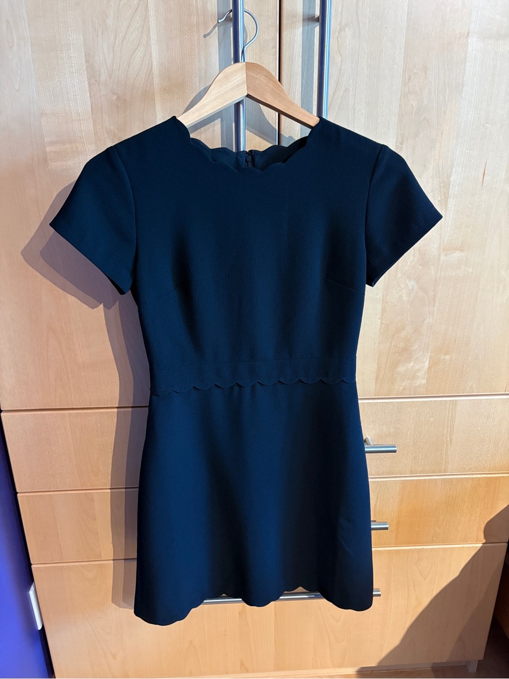 Club Monaco Scalloped Black Dress Size 0